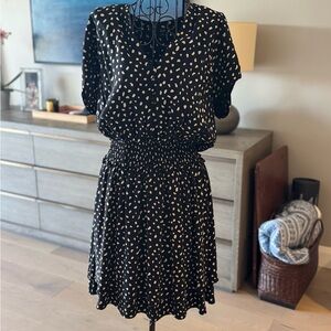 Rails Black and White Patterned Mini Dress